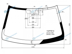 VAZT0012 Стекло лобовое +дд LADA KALINA 45D 04-13