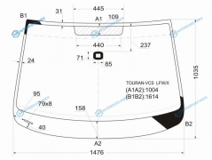 TOURAN-VCS LFWX Стекло лобовое +дд VOLKSWAGEN TOURAN 03-07