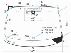 8577AGSMVW6T LFWX Стекло лобовое +дд VOLKSWAGEN TOURAN 07-11
