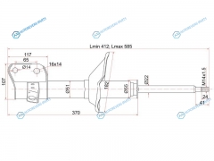 ST-20314-AA030 Стойка передняя SUBARU IMPREZALEGACY 92-03 LH