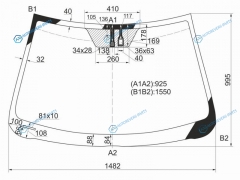 56101-33600 Стекло лобовое +дд в клей TOYOTA CAMRY 06-11
