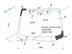 KIA-K3-L-VCPS LFWX Стекло лобовое +дз KIA CERATO 45D 12-