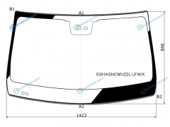 5391AGNCMVZ2L LFWX Стекло лобовое +камера + дд MERCEDES-BENZ GLC 19-