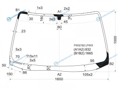 FW02182 LFWX Стекло лобовое ACURA MDX 01-06