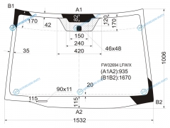 FW02694 LFWX Стекло лобовое ACURA RDX 06-12