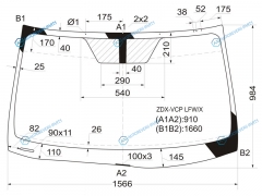 ZDX-VCP LFWX Стекло лобовое ACURA ZDX 10-13