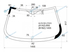 ALFA156 LFWX Стекло лобовое ALFA ROMEO 156 45D 97-05