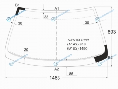 ALFA164 LFWX Стекло лобовое ALFA ROMEO 164 87-98