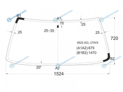 8525ACL LFWX Стекло лобовое AUDI 100 PASSAT 75-82