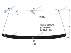 8526AGNBL LFWX Стекло лобовое AUDI 80 78-87