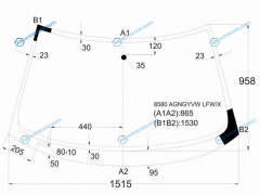 8580AGNGYVW LFWX Стекло лобовое AUDI A3S3 35D 03-12