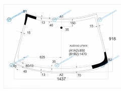 AUDIA3 LFWX Стекло лобовое AUDI A3S3 35D 96-03