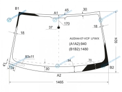 AUDIA4-07-VCP LFWX Стекло лобовое AUDI A4 S4 RS4 45D 07-15
