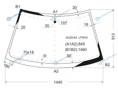 AUDIA4 LFWX Стекло лобовое AUDI A4S4 45D 94-01