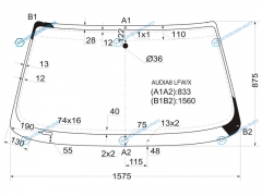 AUDIA8 LFWX Стекло лобовое AUDI A8 94-99