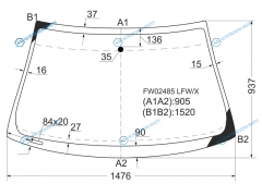 FW02485 LFWX Стекло лобовое AUDI RS6 5D WGN 01-04