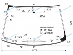 AUDIA6-03 LFWX Стекло лобовое AUDI RS6 V8 4D 01-04