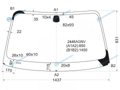 2448AGNV Стекло лобовое BMW 1-SERIES E81E87 235D 04-11