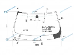 2447AGNGNV Стекло лобовое BMW 3 SERIES E90E91 45D 05-11
