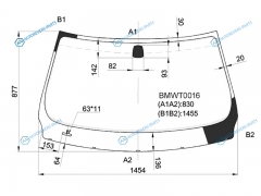 BMWT0016 Стекло лобовое BMW 3 SERIES E90E91 45D 05-11