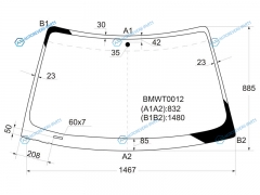 BMWT0012 Стекло лобовое BMW 3-SERIES E46 45D 98-05