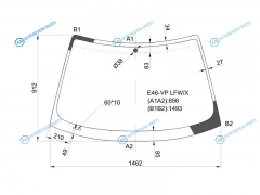 E46-VP LFWX Стекло лобовое BMW 3-SERIES E46 COMPACT 3D HBK 01-05