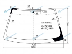 E46-1 LFWX Стекло лобовое BMW 3-SERIES E46 CPECBR 98-05