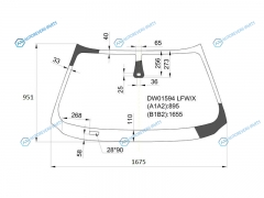DW01594 LFWX Стекло лобовое BUICK PARK AVENUE 97-05