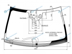 W222-VCSSSSH LFWHX Стекло лобовое c обогревом щеток + дд 3 камеры MERCEDES-BENZ S CLASS W222 13-17