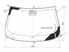 5206100XKQ04A Стекло лобовое c обогревом щеток + дд HAVAL F7F7x 19-