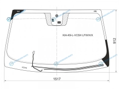 KIA-K9-L-VCSH LFWHX Стекло лобовое c обогревом щеток + дд KIA QUORISK9 SED 12-