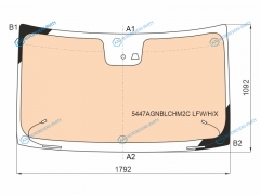 5447AGNBLCHM2C LFWHX Стекло лобовое c полным обогревом + дд камера MERCEDES-BENZ SPRINTER 18-
