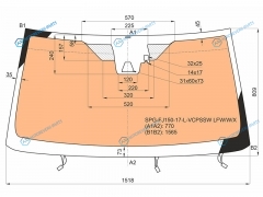 SPG-FJ150-17-L-VCPSSW LFWWX Стекло лобовое c полным обогревом + дд камера TOYOTA PRADO FJ150 16-