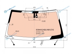 8394AGABLHMVZ1S Стекло лобовое c полным обогревом + дд LEXUS GX460 J150 15-