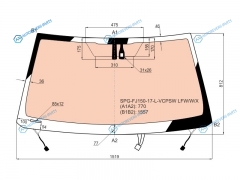 SPG-FJ150-17-L-VCPSW LFWWX Стекло лобовое c полным обогревом + дд LEXUS GX460 J150 15-