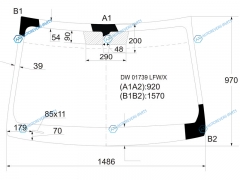 DW01739 LFWX Стекло лобовое CADILLAC CTS 45D 07-13