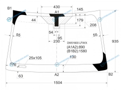 DW01600 LFWX Стекло лобовое CADILLAC STS 05-11