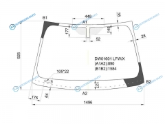 DW01601 LFWX Стекло лобовое CADILLAC STS 05-11