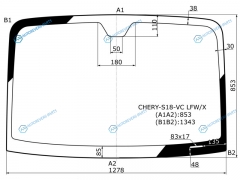 CHERY-S18-VC LFWX Стекло лобовое CHERY INDIS(S18) 5D HBK 09-
