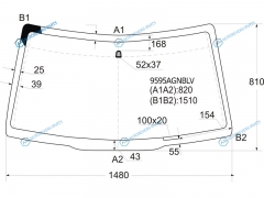 9595AGNBLV Стекло лобовое CHERY TIGGO 05-13