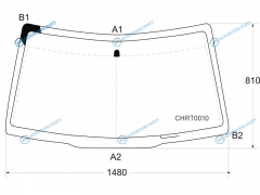 CHRT0010 Стекло лобовое CHERY TIGGO 05-13