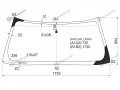DW01341 LFWX Стекло лобовое CHEVROLET AVALANCE 03-06SUBURBAN 00-06TAHOE 99-07CADILLAC ESCALADE 02-07