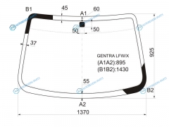 GENTRA LFWX Стекло лобовое CHEVROLET AVEO 45D 06-11DAEWOO 4D 06-11