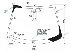 3031AGNBLV Стекло лобовое CHEVROLET AVEO 45D 11-