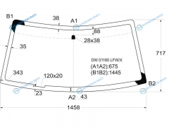 DW01160 LFWX Стекло лобовое CHEVROLET BLAZER S10 35D 90-94