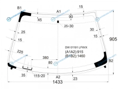 DW01191 LFWX Стекло лобовое CHEVROLET CAVALIER 2D CPE 95-05TOYOTA 95-00