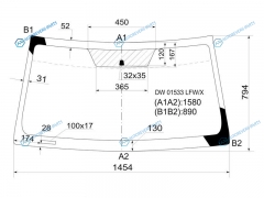 DW01533 LFWX Стекло лобовое CHEVROLET COLORADO 04-11