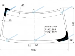DW01519 LFWX Стекло лобовое CHEVROLET EXPRESS III VAN 96-21