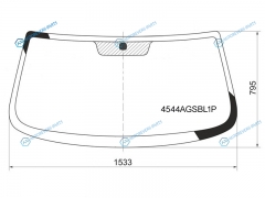 4544AGSBL1P Стекло лобовое CHEVROLET NIVA 02-19