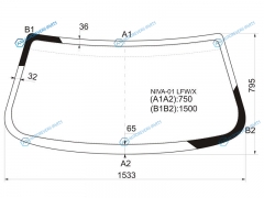 NIVA-01 LFWX Стекло лобовое CHEVROLET NIVA 02-19